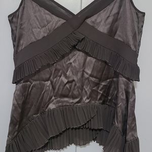 NWT Diane Von Furstenberg Silk Tank Top size 8 black